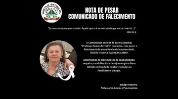 Falece a Professora Suzete Vianna Nadalin Manso - Flagrante BQ